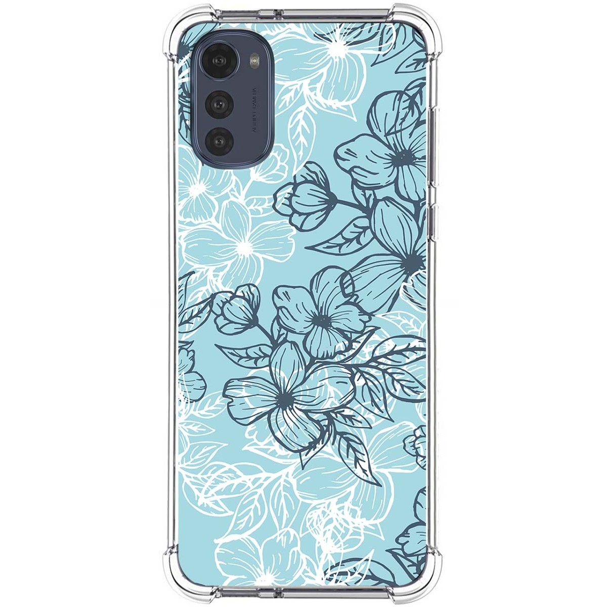 Funda Silicona Antigolpes para Motorola Moto E32 4G diseño Flores 03 Dibujos