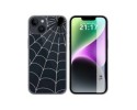 Funda Silicona Transparente compatible con iPhone 14 (6.1) diseño Araña Dibujos