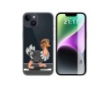 Funda Silicona Transparente compatible con iPhone 14 (6.1) diseño Avestruz Dibujos