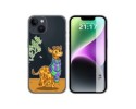 Funda Silicona Transparente compatible con iPhone 14 (6.1) diseño Jirafa Dibujos