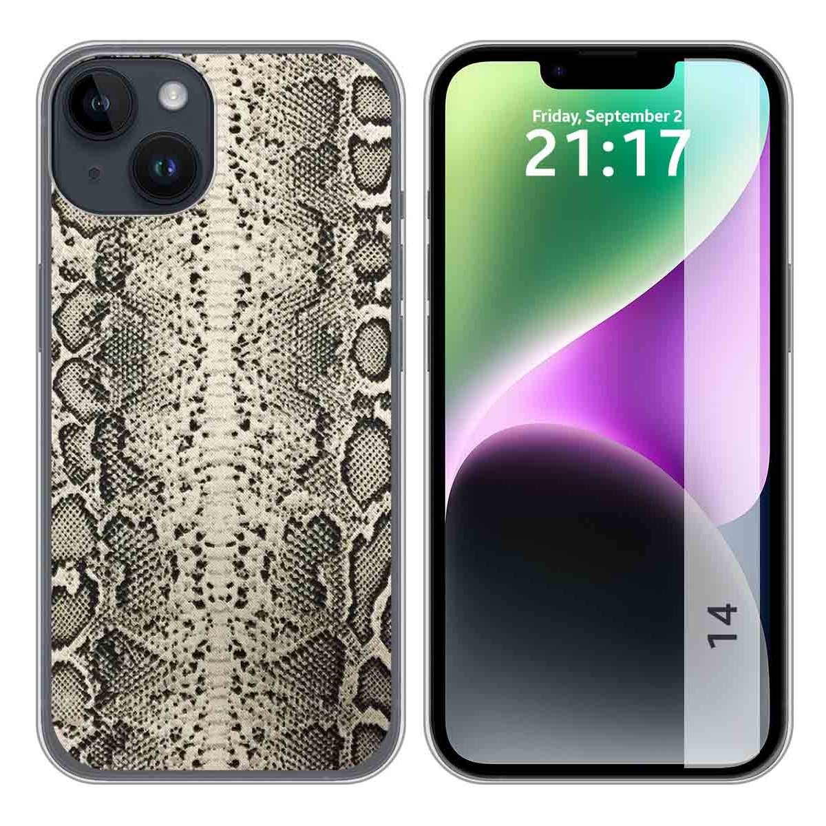 Funda Silicona compatible con iPhone 14 (6.1) diseño Animal 01 Dibujos