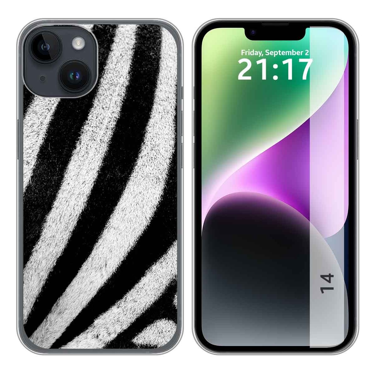 Funda Silicona compatible con iPhone 14 (6.1) diseño Animal 02 Dibujos