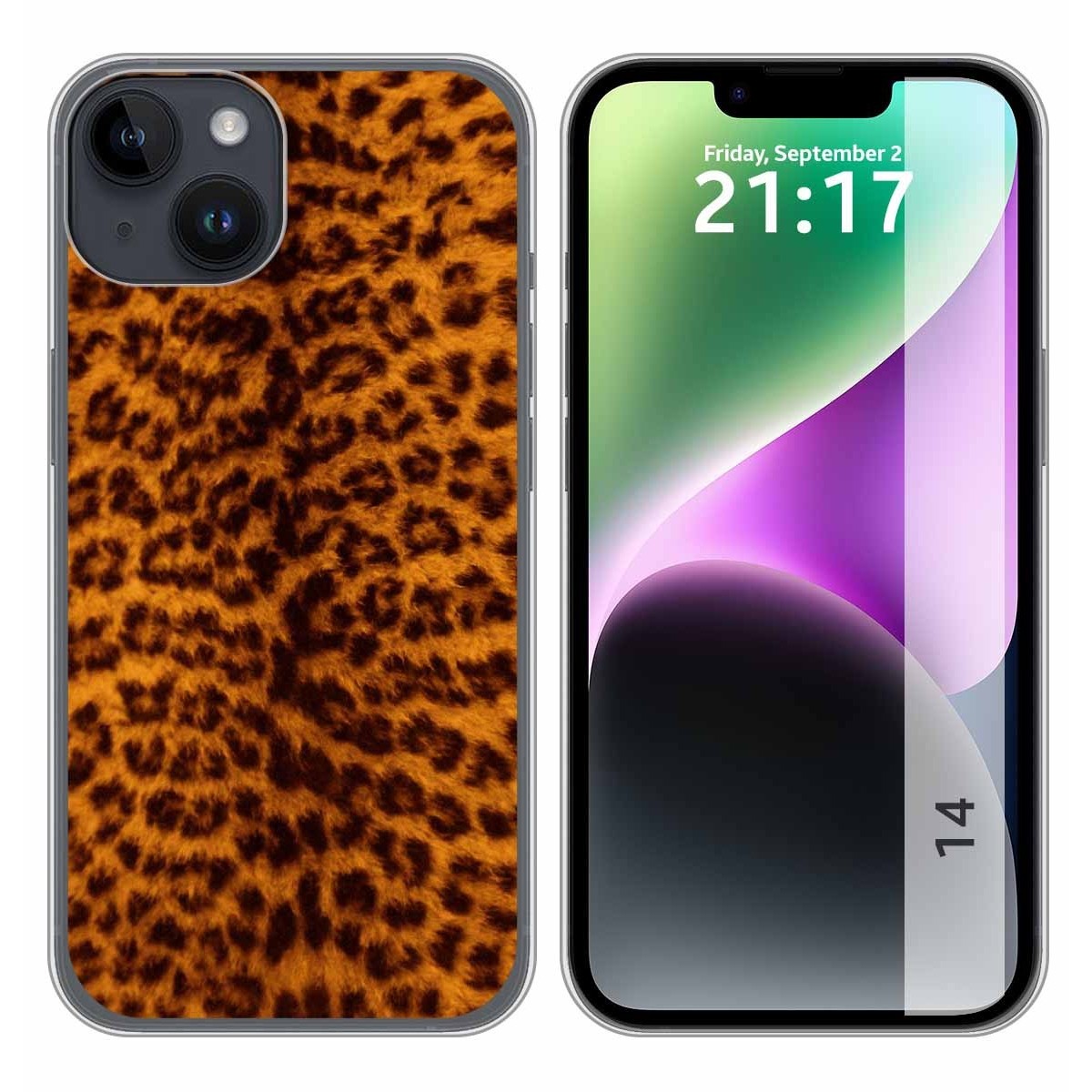 Funda Silicona compatible con iPhone 14 (6.1) diseño Animal 03 Dibujos