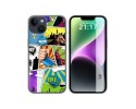 Funda Silicona compatible con iPhone 14 (6.1) diseño Comic Dibujos