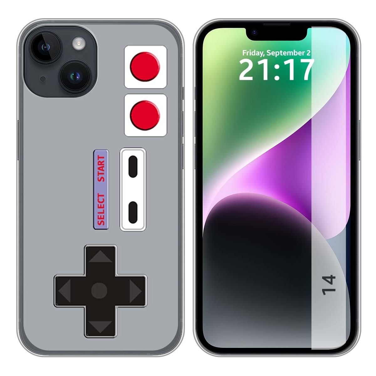 Funda Silicona compatible con iPhone 14 (6.1) diseño Consola Dibujos