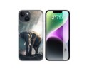 Funda Silicona compatible con iPhone 14 (6.1) diseño Elefante Dibujos