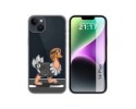 Funda Silicona Transparente compatible con iPhone 14 Plus (6.7) diseño Avestruz Dibujos