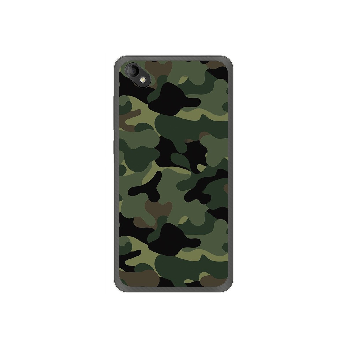 Funda Gel Tpu para Wiko Sunny 2 Plus Diseño Camuflaje Dibujos
