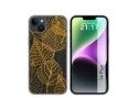 Funda Silicona Transparente compatible con iPhone 14 Plus (6.7) diseño Hojas Dibujos