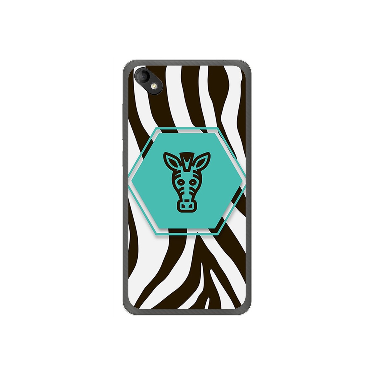 Funda Gel Tpu para Wiko Sunny 2 Plus Diseño Cebra Dibujos