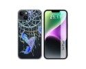 Funda Silicona Transparente compatible con iPhone 14 Plus (6.7) diseño Plumas Dibujos