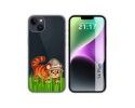 Funda Silicona Transparente compatible con iPhone 14 Plus (6.7) diseño Tigre Dibujos