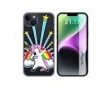 Funda Silicona Transparente compatible con iPhone 14 Plus (6.7) diseño Unicornio Dibujos