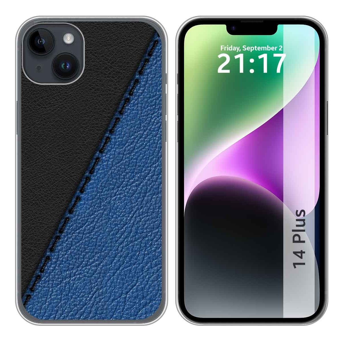 Funda Silicona compatible con iPhone 14 Plus (6.7) diseño Cuero 02 Dibujos