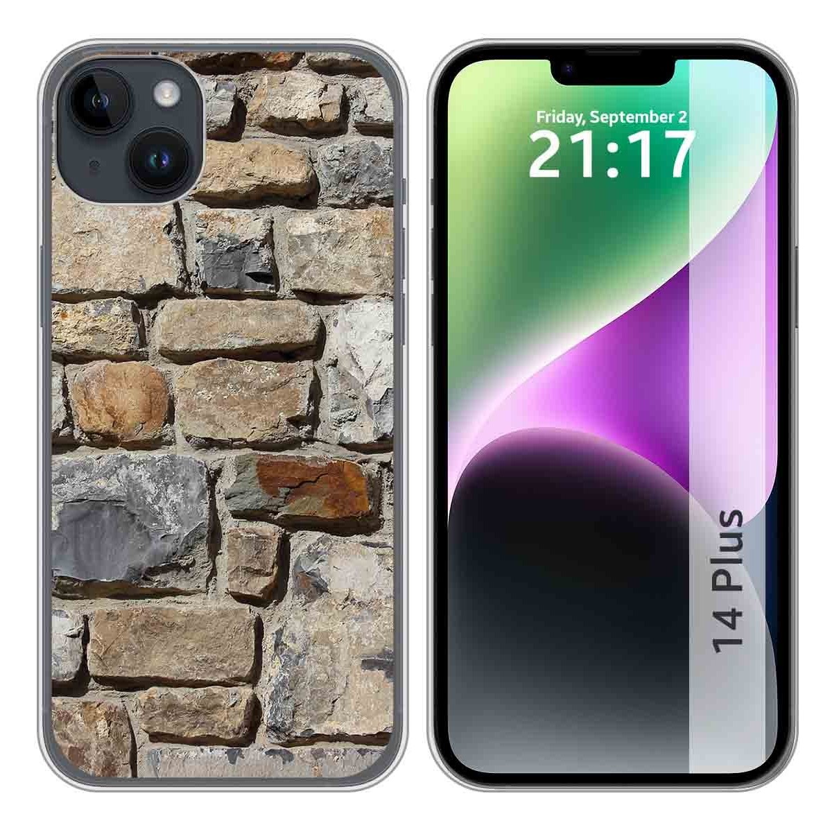 Funda Silicona compatible con iPhone 14 Plus (6.7) diseño Ladrillo 03 Dibujos