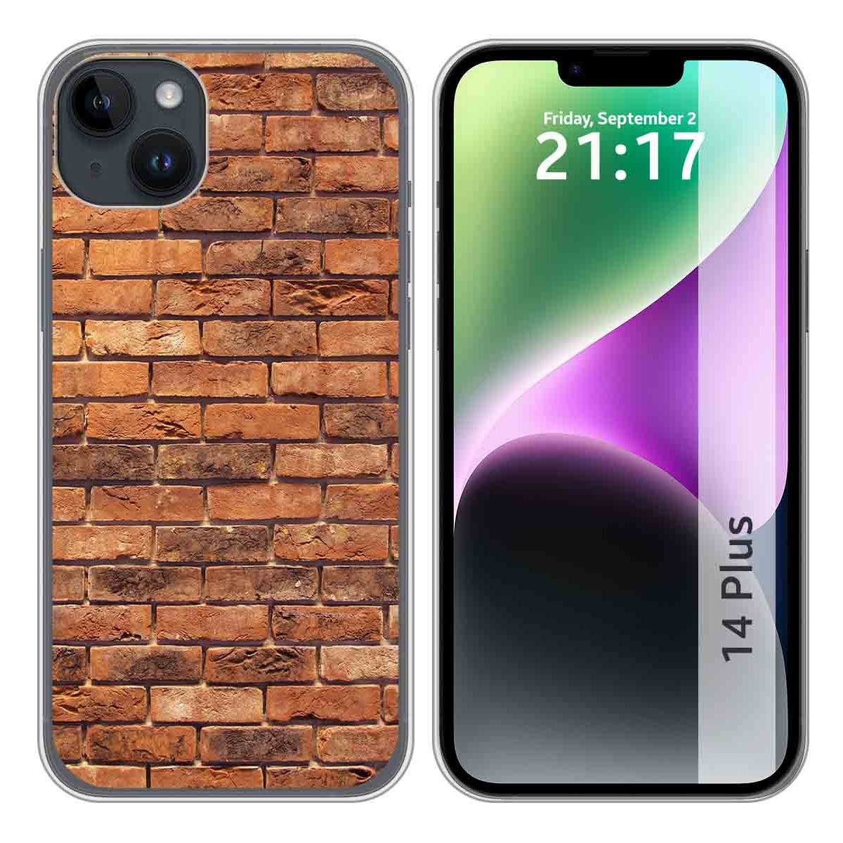 Funda Silicona compatible con iPhone 14 Plus (6.7) diseño Ladrillo 04 Dibujos