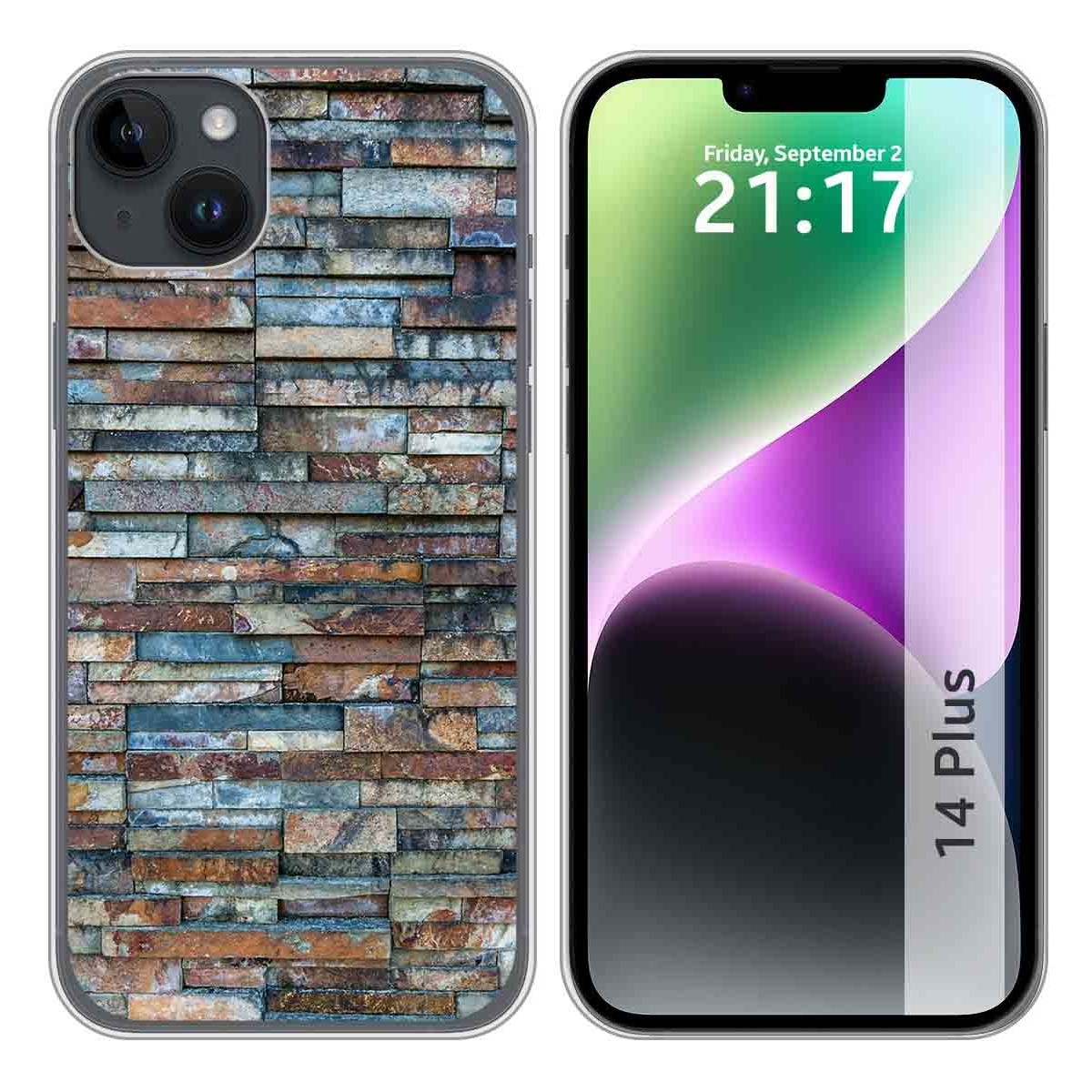 Funda Silicona compatible con iPhone 14 Plus (6.7) diseño Ladrillo 05 Dibujos