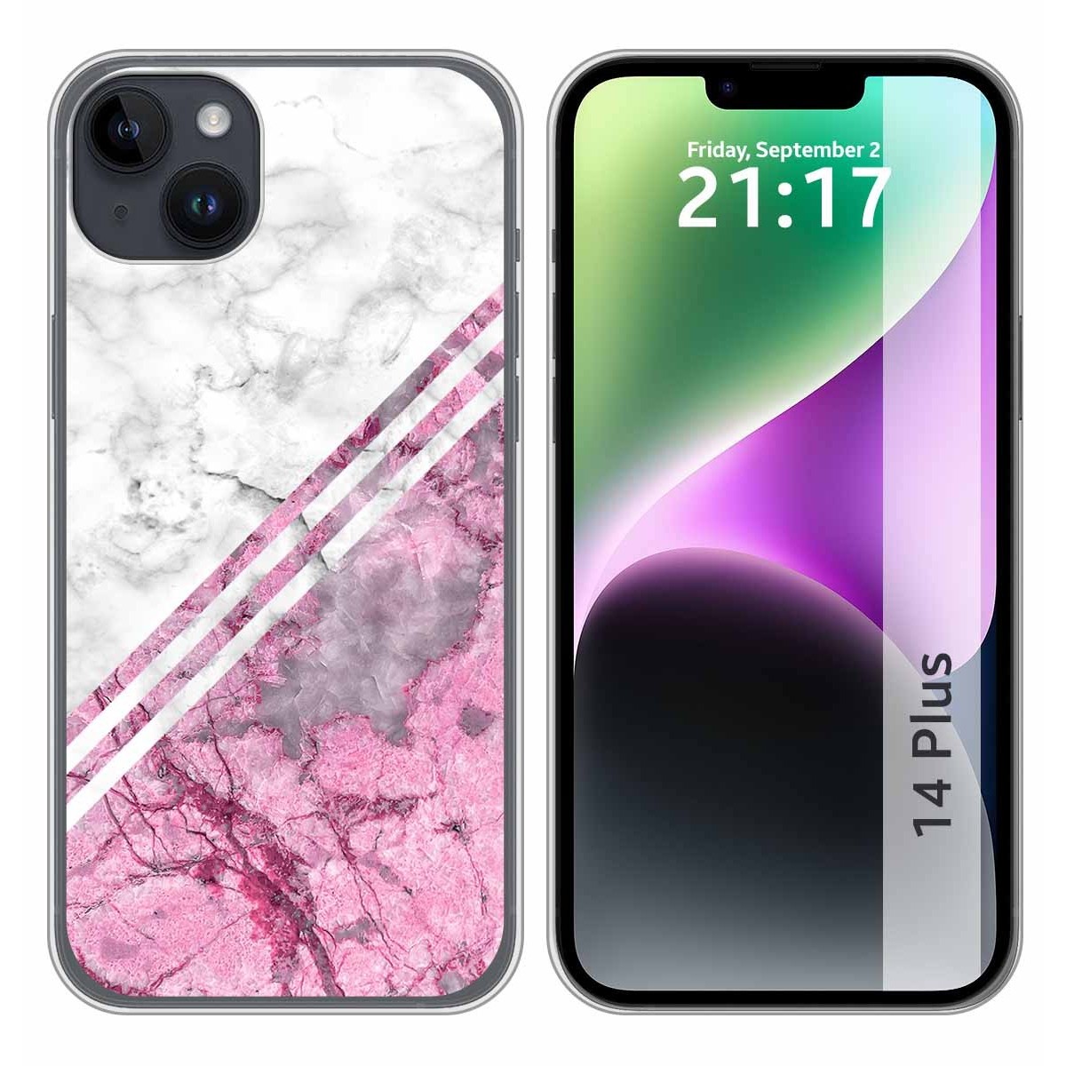 Funda Silicona compatible con iPhone 14 Plus (6.7) diseño Mármol 03 Dibujos