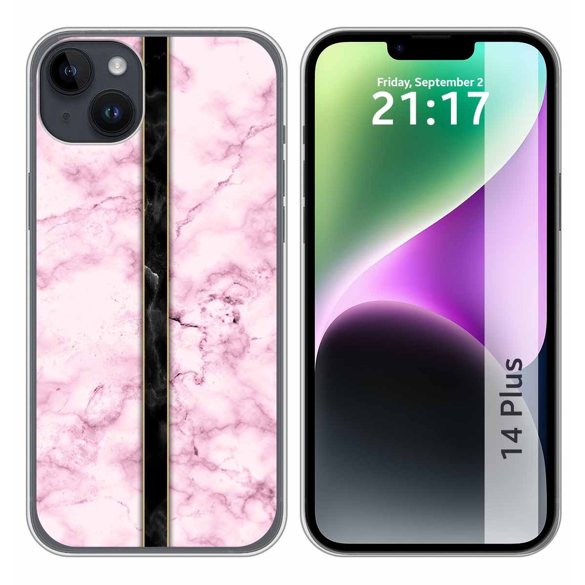 Funda Silicona compatible con iPhone 14 Plus (6.7) diseño Mármol 04 Dibujos