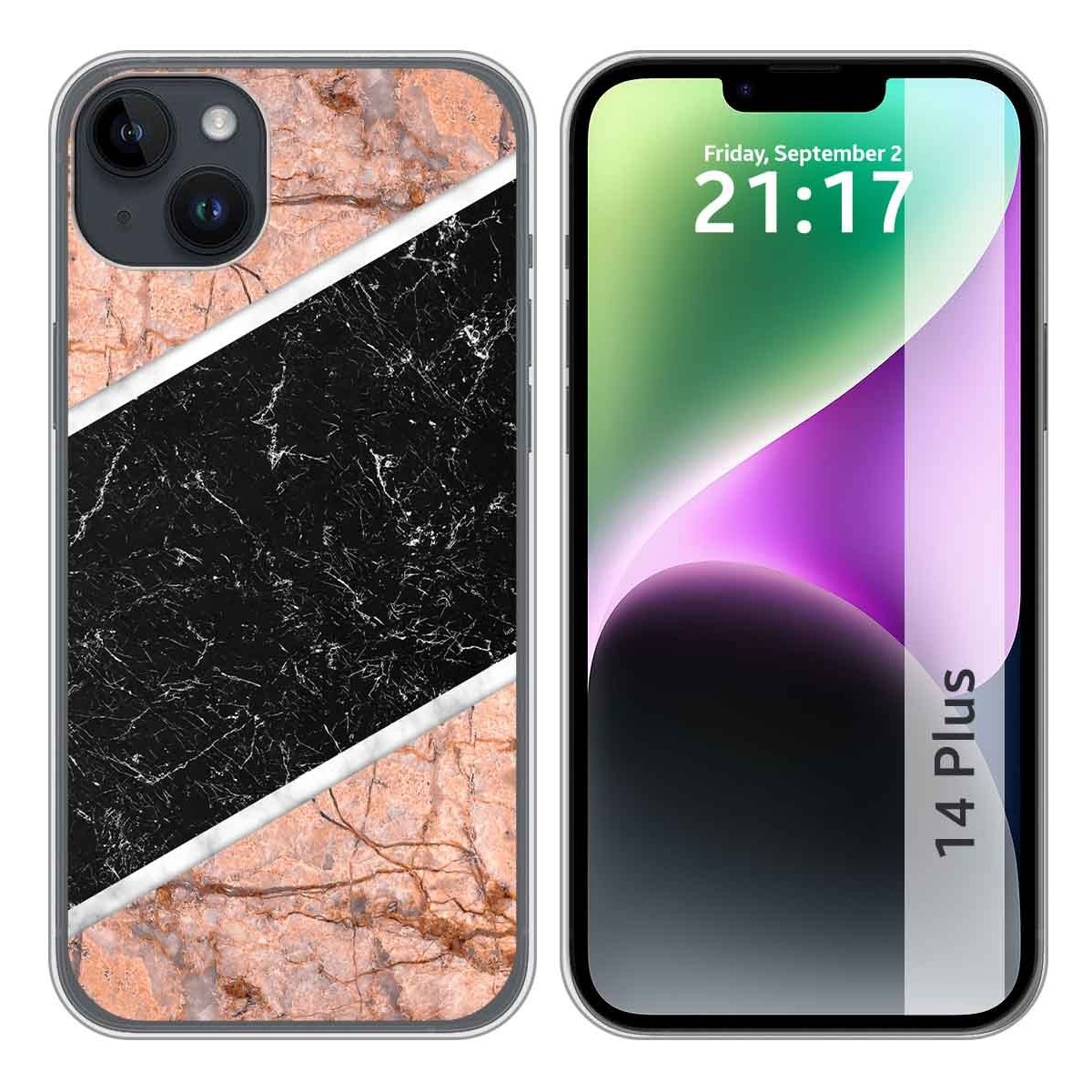 Funda Silicona compatible con iPhone 14 Plus (6.7) diseño Mármol 07 Dibujos