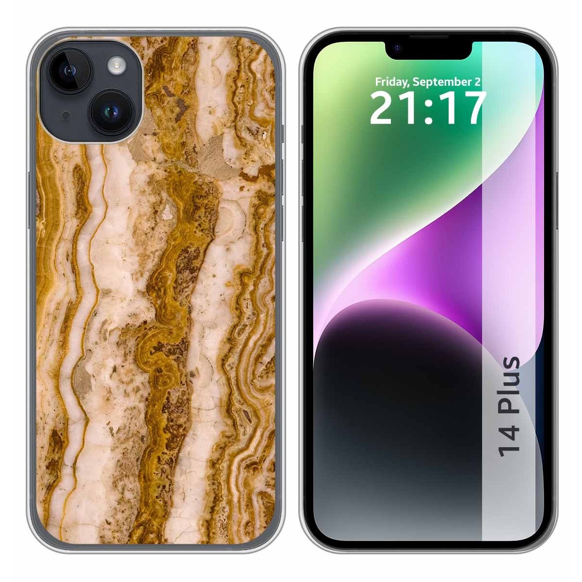 Funda Silicona compatible con iPhone 14 Plus (6.7) diseño Mármol 10 Dibujos