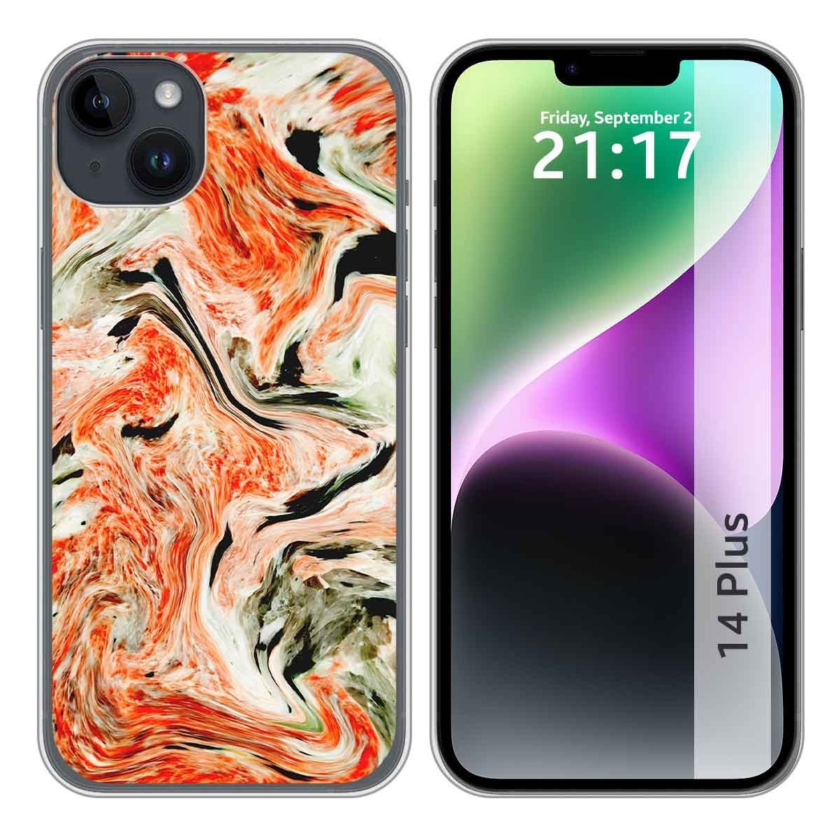 Funda Silicona compatible con iPhone 14 Plus (6.7) diseño Mármol 12 Dibujos