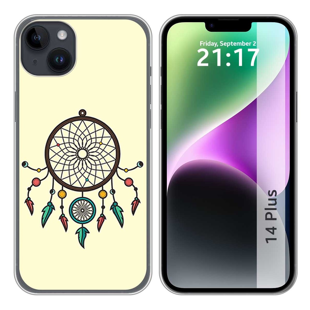 Funda Silicona compatible con iPhone 14 Plus (6.7) diseño Atrapasueños Dibujos