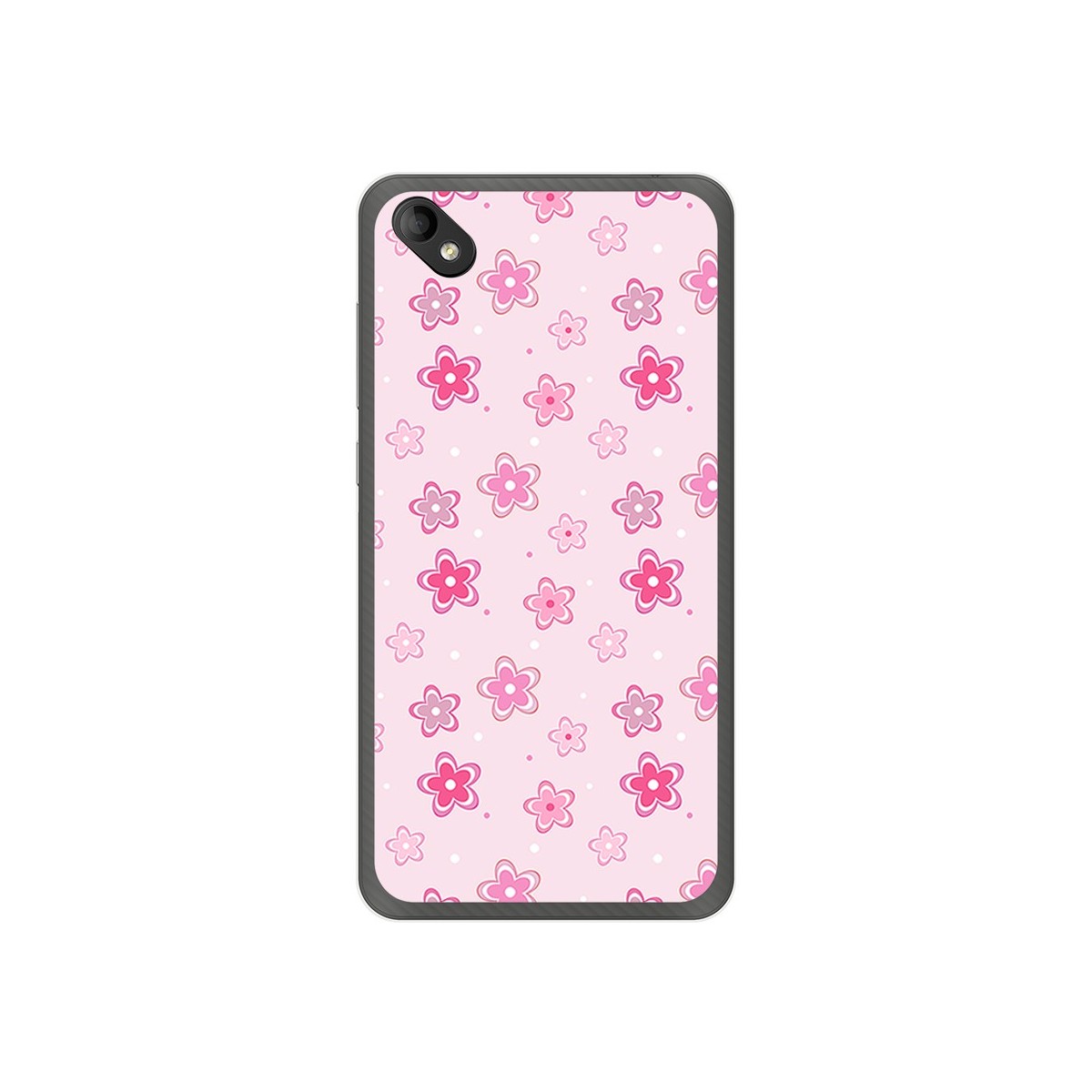 Funda Gel Tpu para Wiko Sunny 2 Plus Diseño Flores Dibujos
