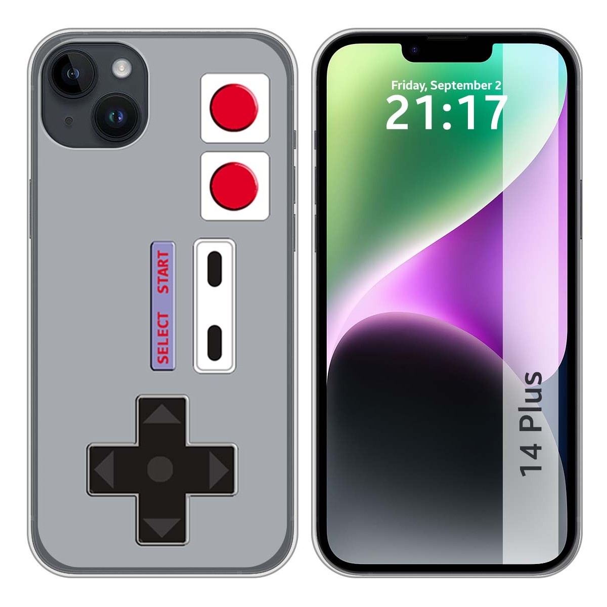 Funda Silicona compatible con iPhone 14 Plus (6.7) diseño Consola Dibujos