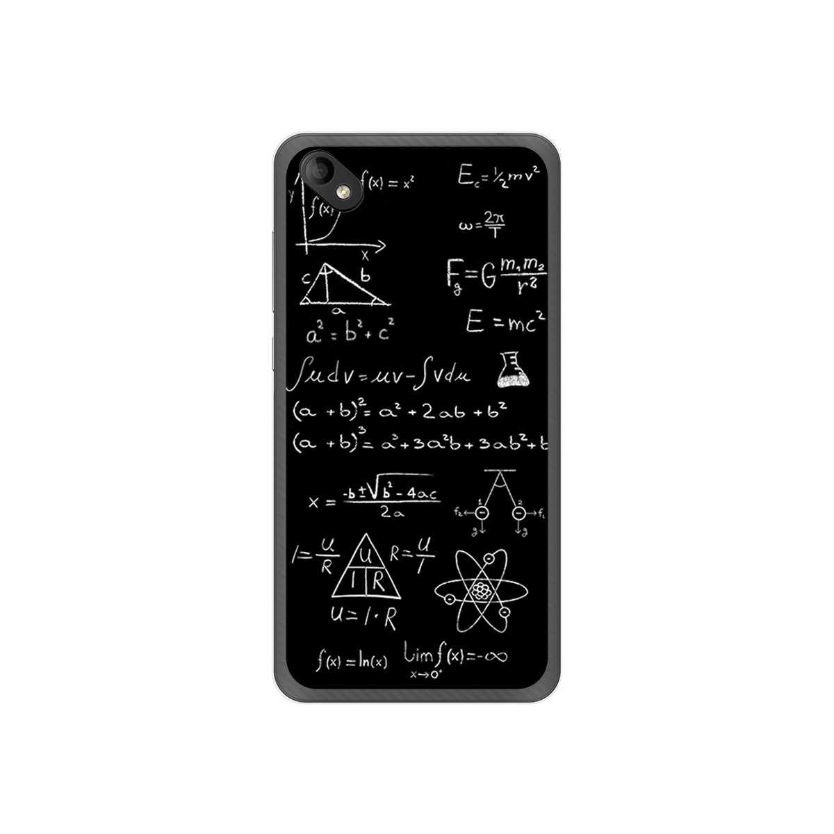 Funda Gel Tpu para Wiko Sunny 2 Plus Diseño Formulas Dibujos