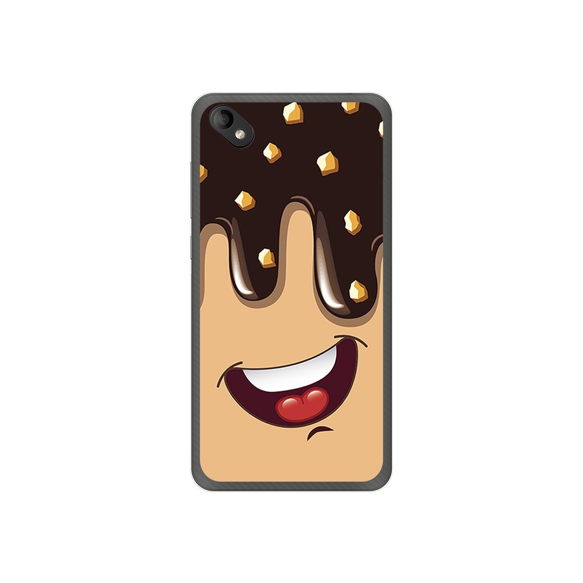 Funda Gel Tpu para Wiko Sunny 2 Plus Diseño Helado Chocolate Dibujos