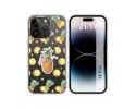 Funda Silicona Transparente compatible con iPhone 14 Pro (6.1) diseño Piña Dibujos