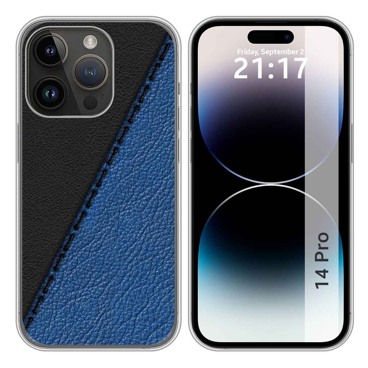 Funda Silicona compatible con iPhone 14 Pro (6.1) diseño Cuero 02 Dibujos