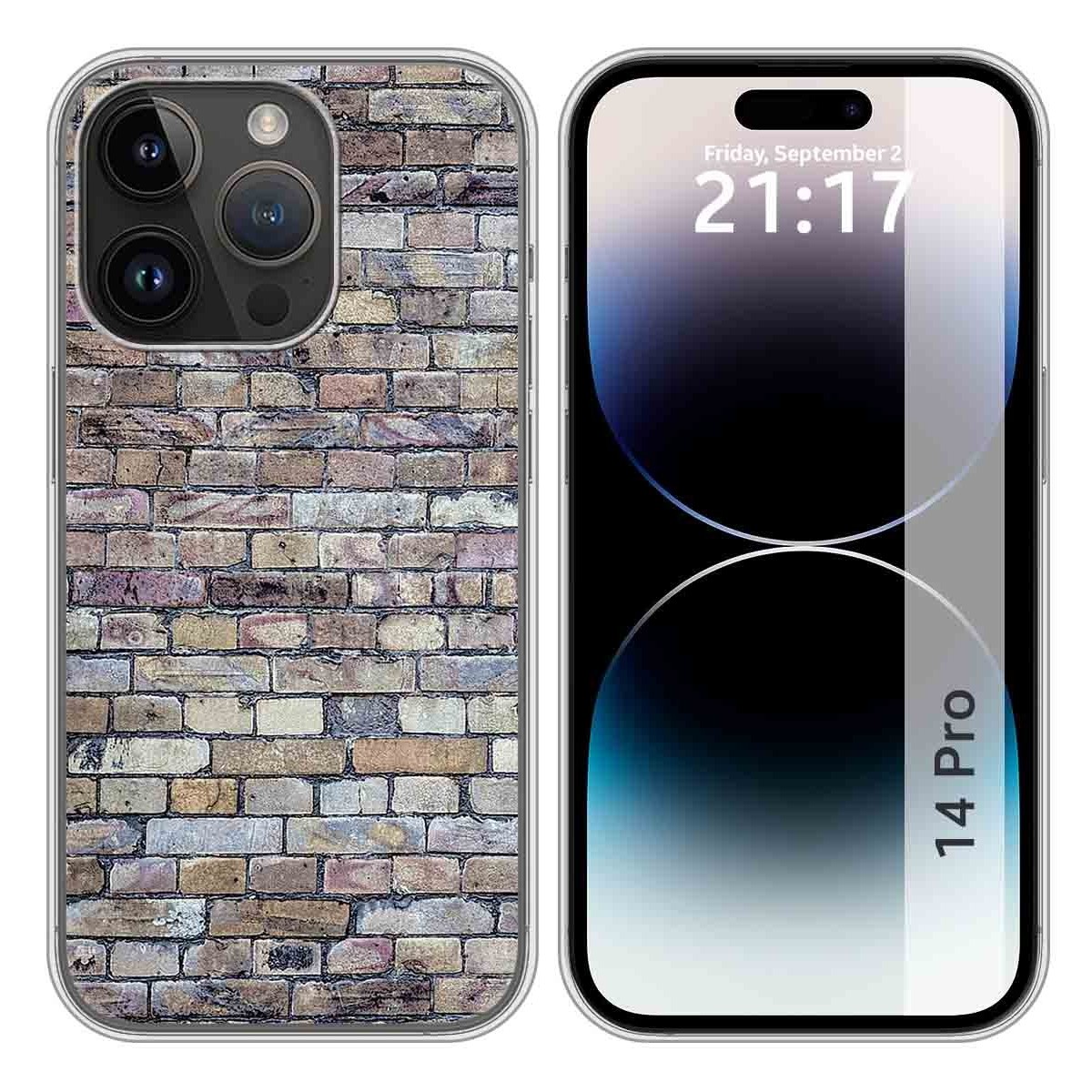 Funda Silicona compatible con iPhone 14 Pro (6.1) diseño Ladrillo 02 Dibujos