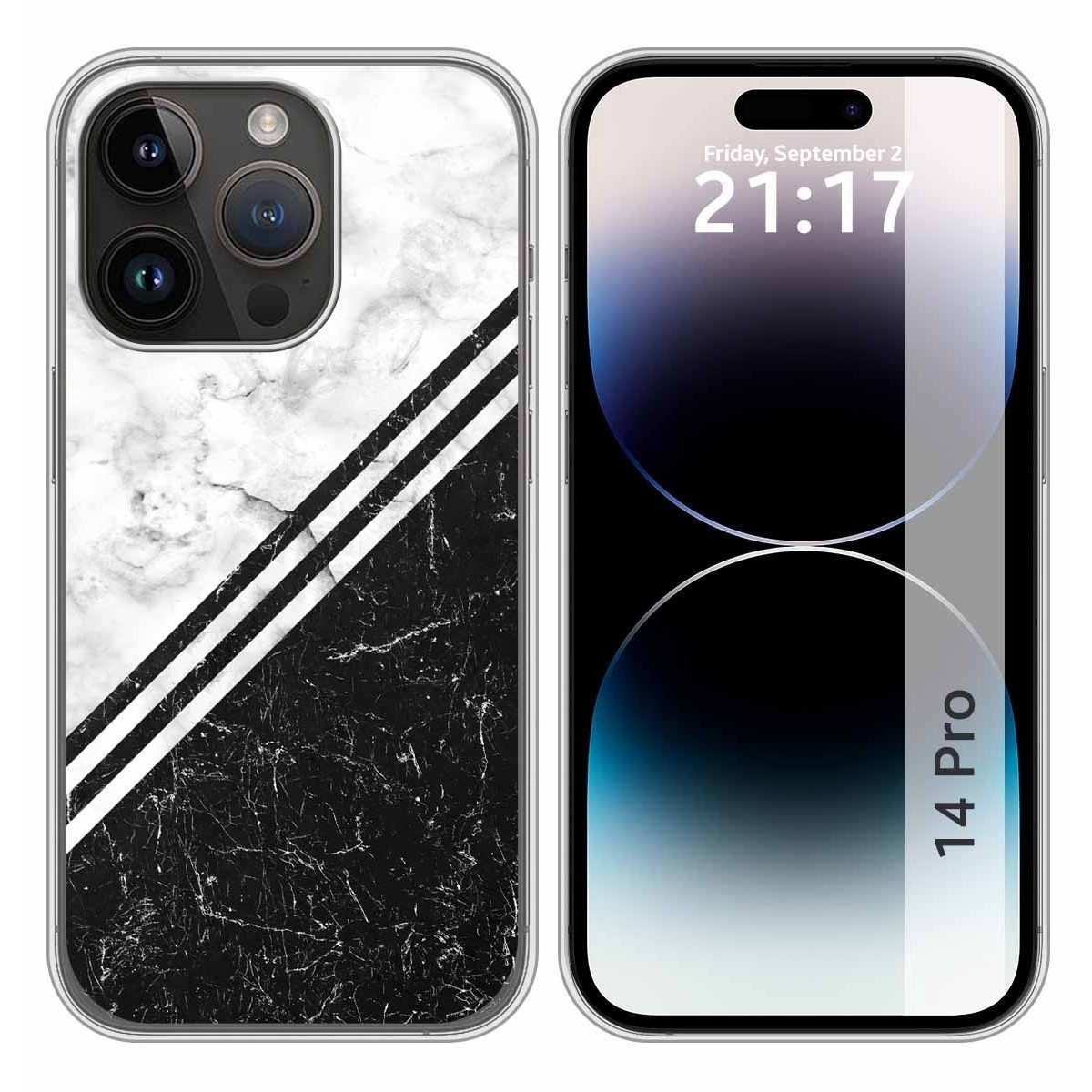 Funda Silicona compatible con iPhone 14 Pro (6.1) diseño Mármol 01 Dibujos