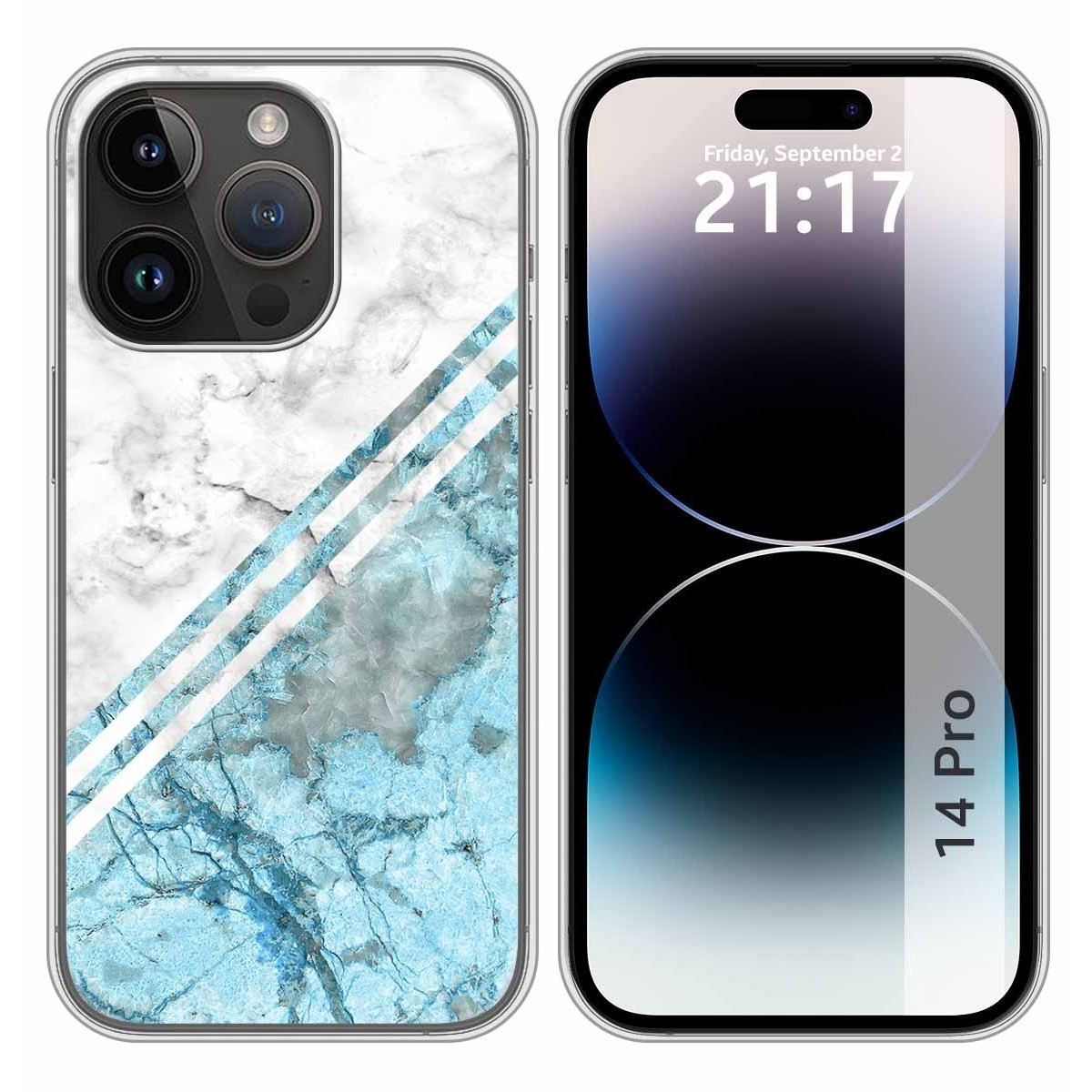 Funda Silicona compatible con iPhone 14 Pro (6.1) diseño Mármol 02 Dibujos