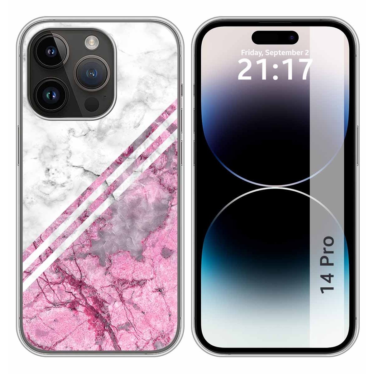 Funda Silicona compatible con iPhone 14 Pro (6.1) diseño Mármol 03 Dibujos