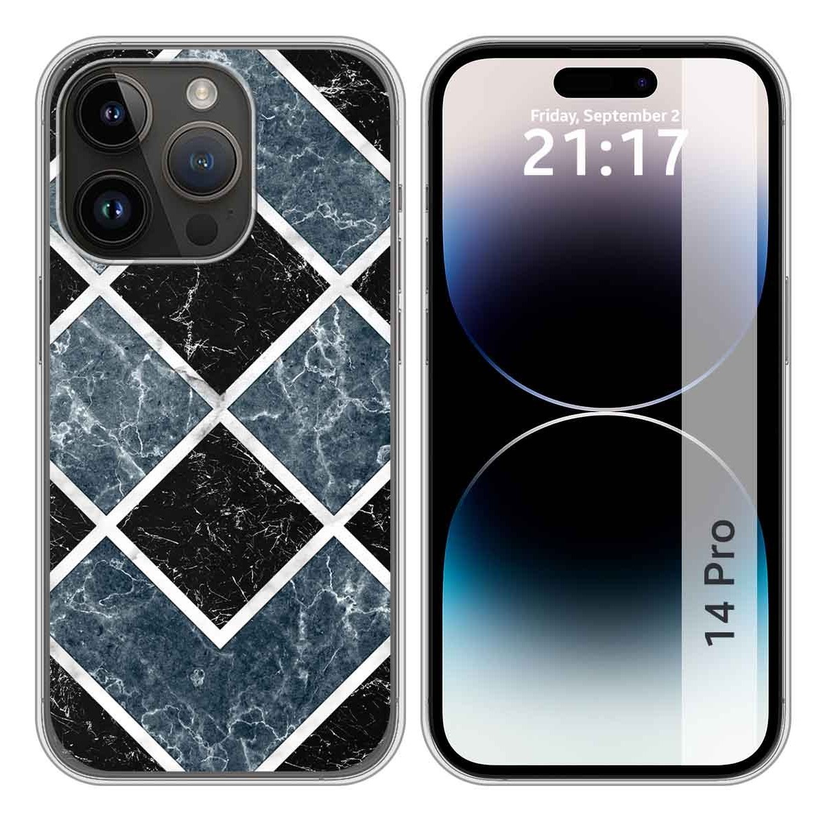 Funda Silicona compatible con iPhone 14 Pro (6.1) diseño Mármol 06 Dibujos