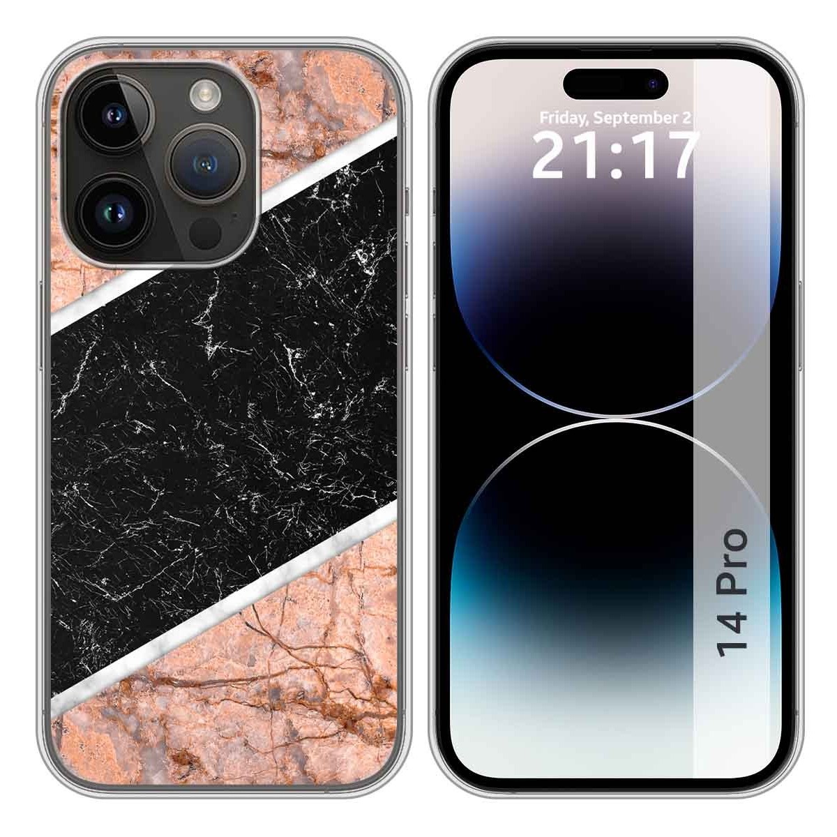 Funda Silicona compatible con iPhone 14 Pro (6.1) diseño Mármol 07 Dibujos