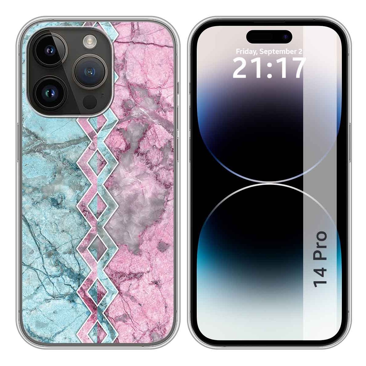 Funda Silicona compatible con iPhone 14 Pro (6.1) diseño Mármol 08 Dibujos