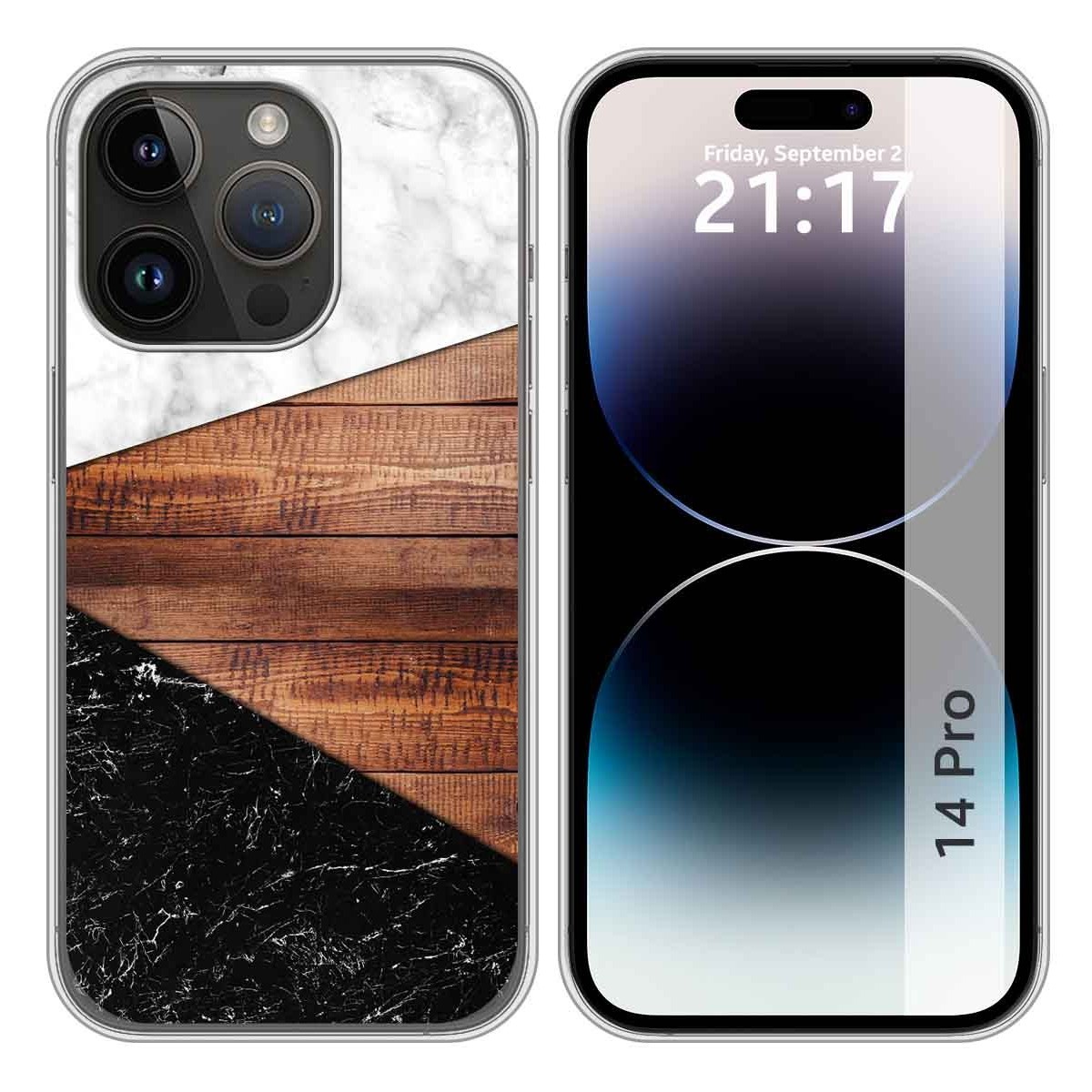 Funda Silicona compatible con iPhone 14 Pro (6.1) diseño Mármol 11 Dibujos