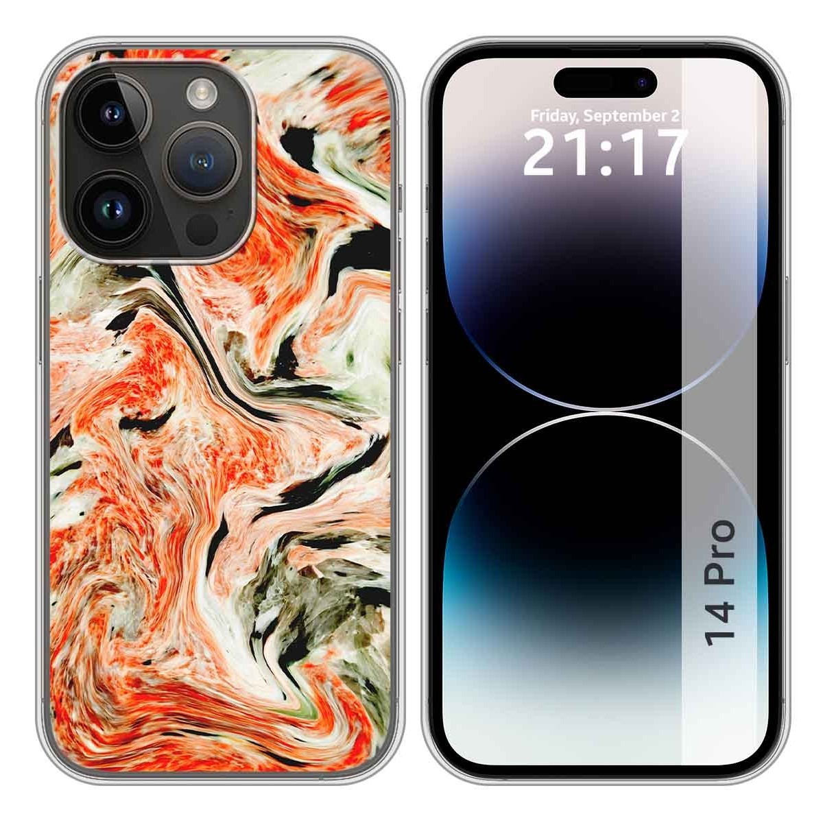 Funda Silicona compatible con iPhone 14 Pro (6.1) diseño Mármol 12 Dibujos