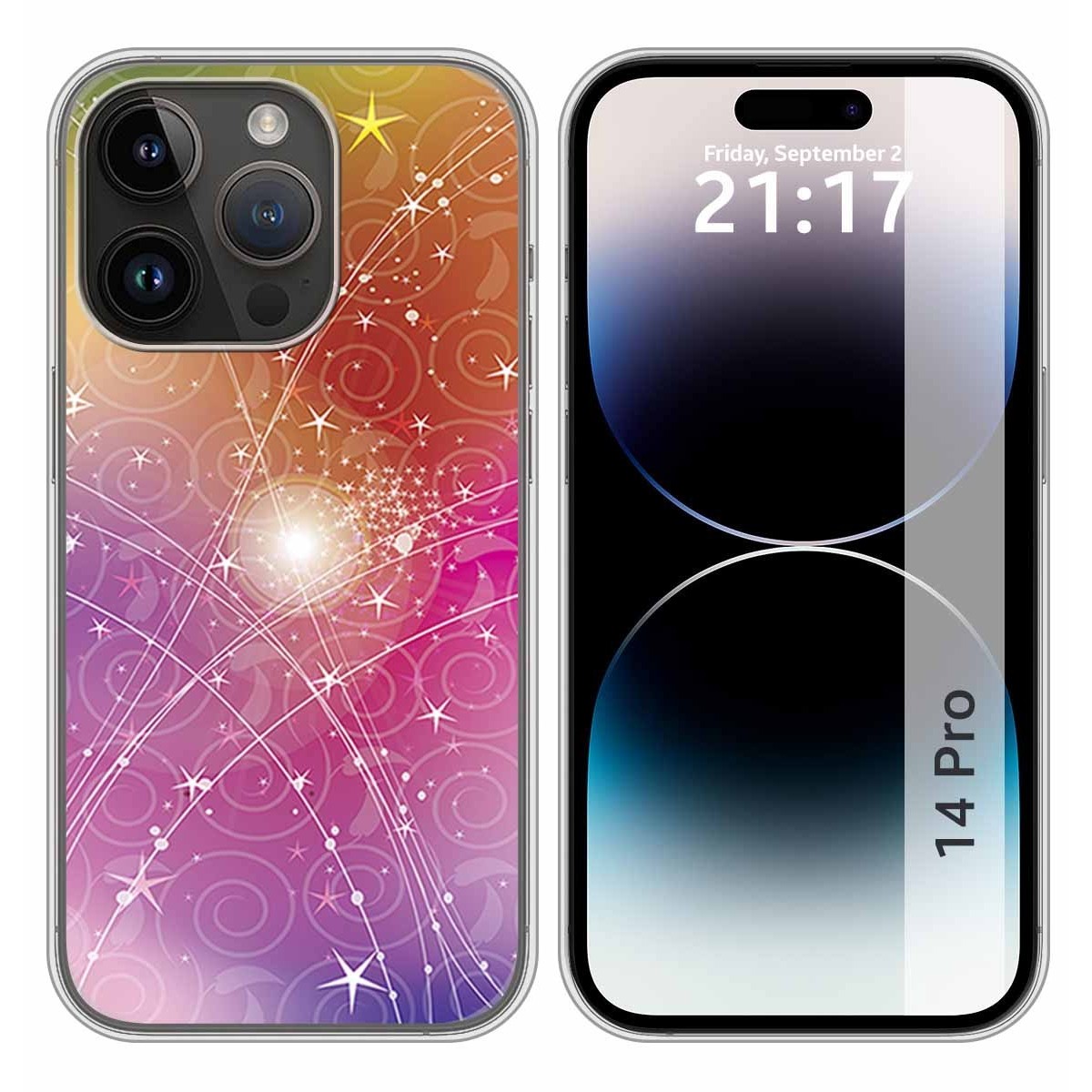 Funda Silicona compatible con iPhone 14 Pro (6.1) diseño Abstracto Dibujos