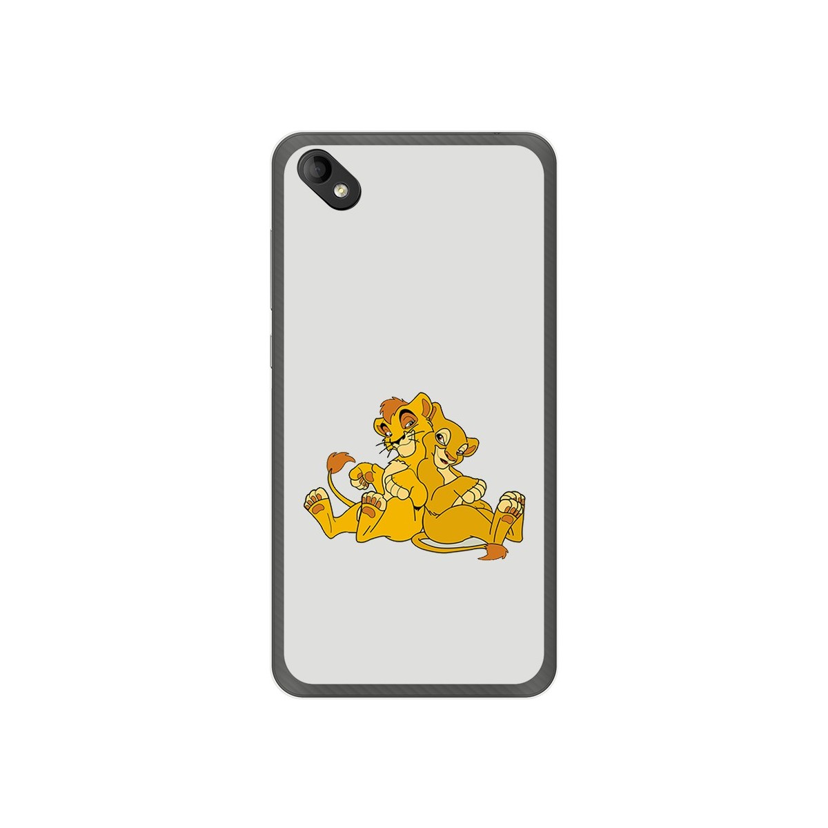 Funda Gel Tpu para Wiko Sunny 2 Plus Diseño Leones Dibujos