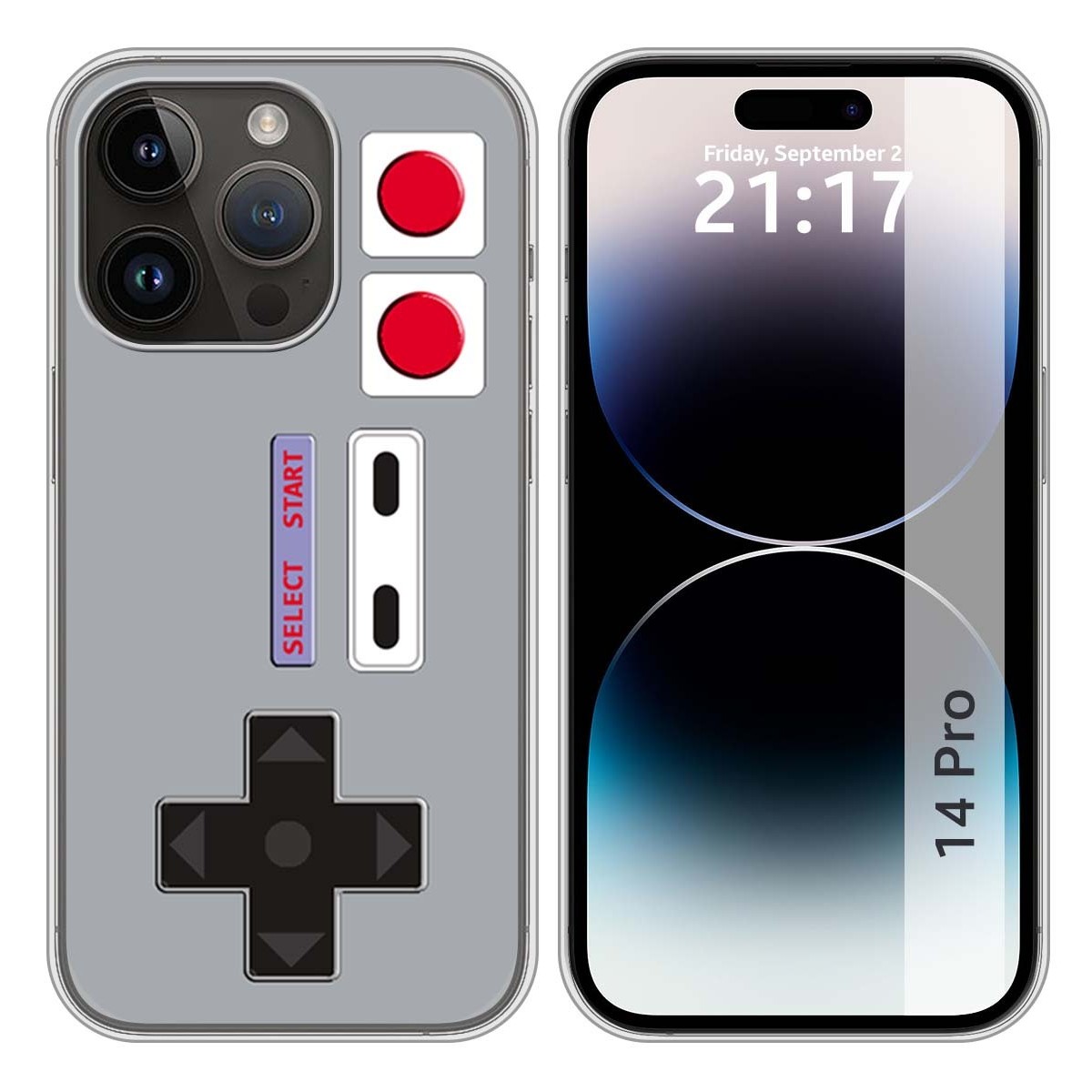 Funda Silicona compatible con iPhone 14 Pro (6.1) diseño Consola Dibujos