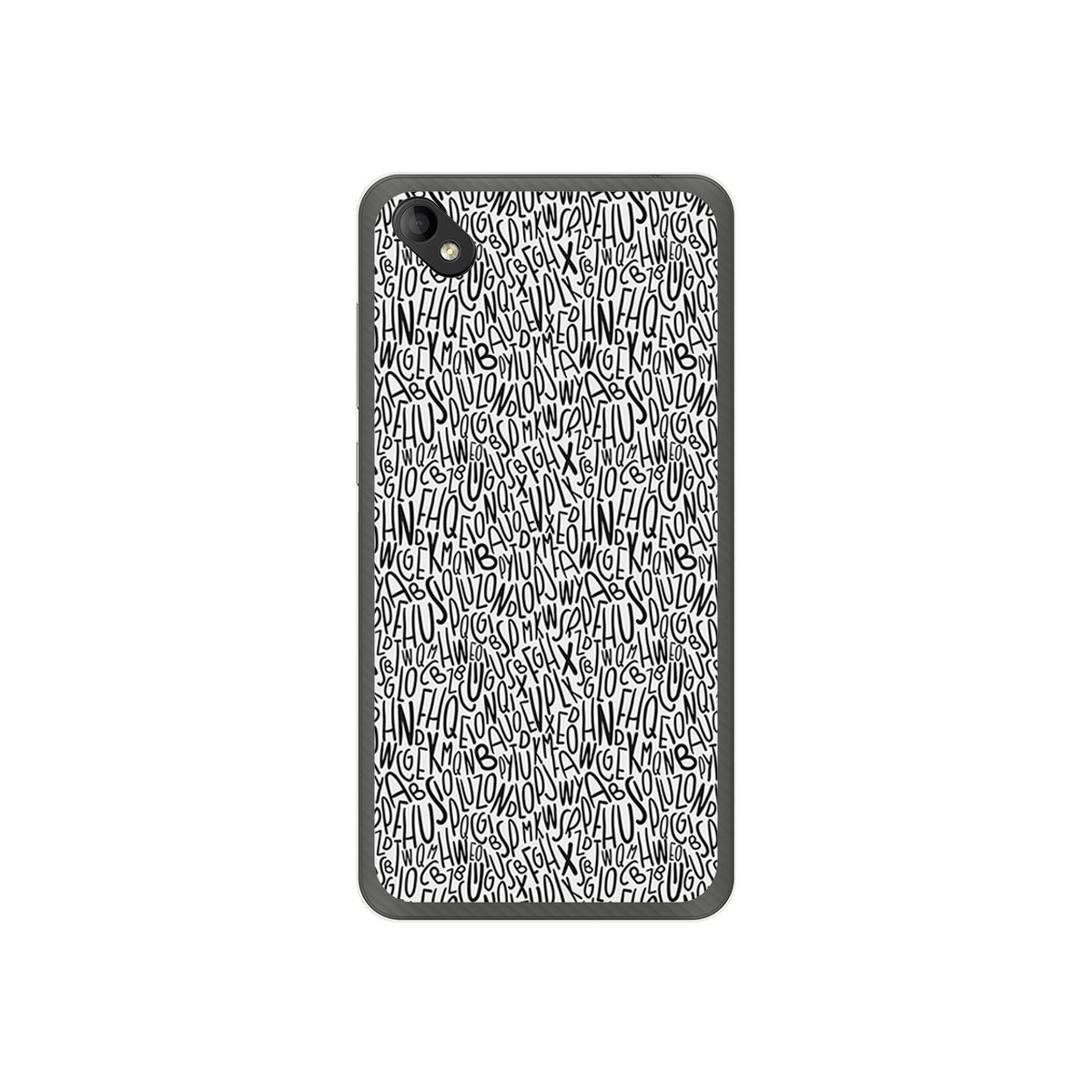 Funda Gel Tpu para Wiko Sunny 2 Plus Diseño Letras Dibujos