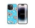 Funda Silicona compatible con iPhone 14 Pro (6.1) diseño Mariposas Dibujos