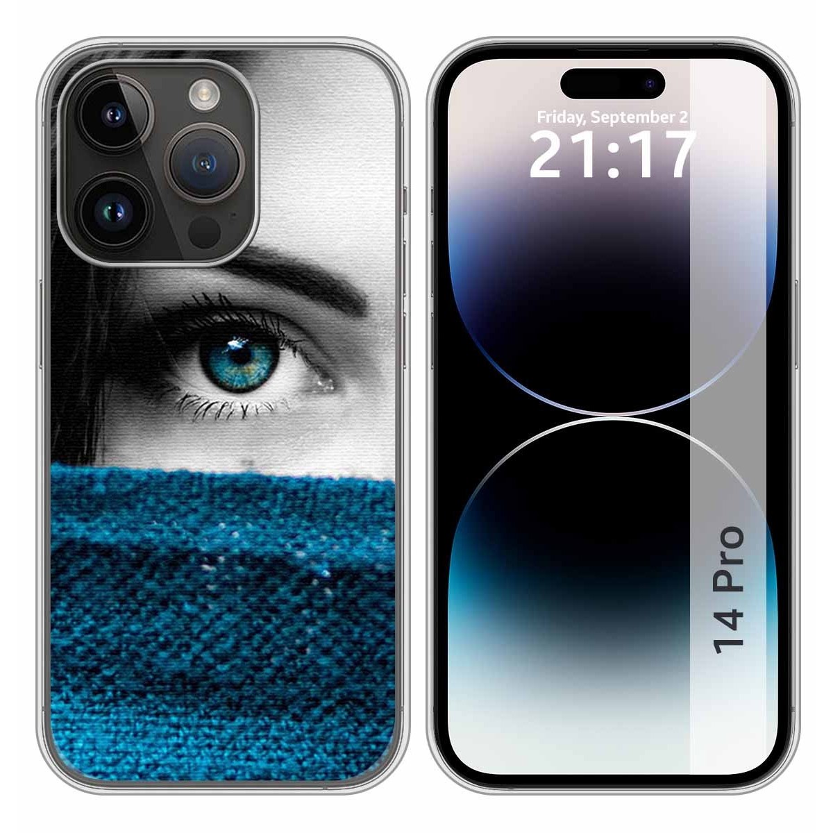 Funda Silicona compatible con iPhone 14 Pro (6.1) diseño Ojo Dibujos
