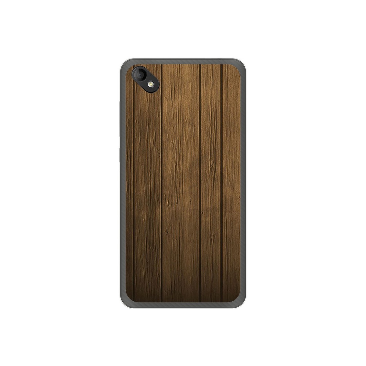 Funda Gel Tpu para Wiko Sunny 2 Plus Diseño Madera Dibujos