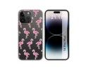 Funda Silicona Transparente compatible con iPhone 14 Pro Max (6.7) diseño Flamenco Dibujos